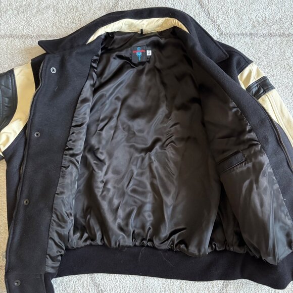 Rare Vintage 90s 'Motown Cafe' Las Vegas Leather Varsity Jacket Iconic Unisex - Picture 8 of 13